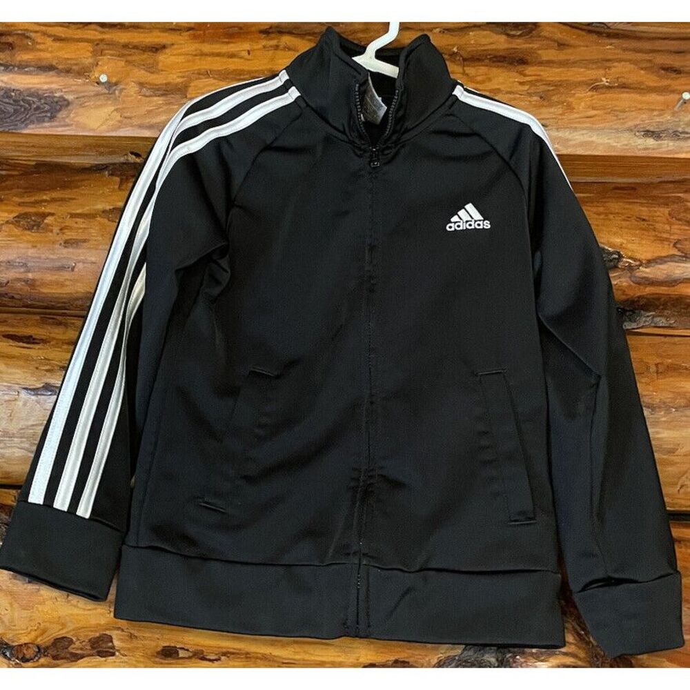 Adidas Black‎ Zip Up Track Jacket Size 5 Youth